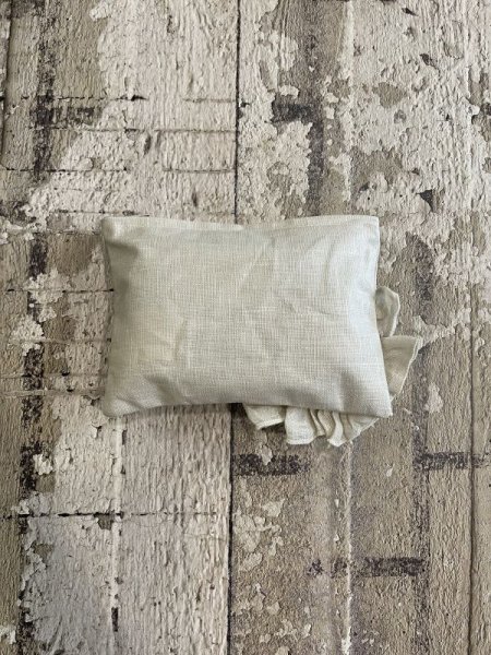 画像3: BORGO DELLE TOVAGLIE リネンフリルポーチ 【3】/ Sale M. (3)