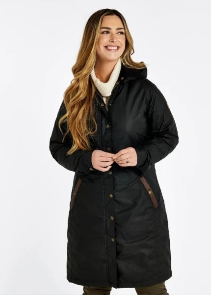 画像3: Dubarry Redington Waxcotton Coat/Black (3)