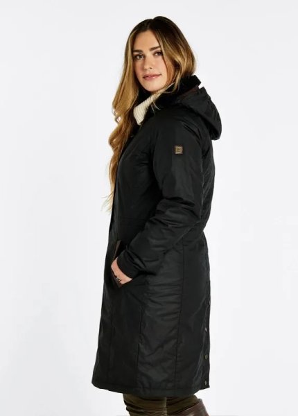 画像4: Dubarry Redington Waxcotton Coat/Black (4)