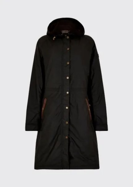 画像1: Dubarry Redington Waxcotton Coat/Black (1)